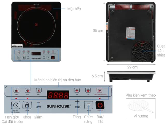 So sánh giá Bếp hồng ngoại đơn Sunhouse SHD 6005(EMC) 2000W rẻ nhất? - Ảnh 17
