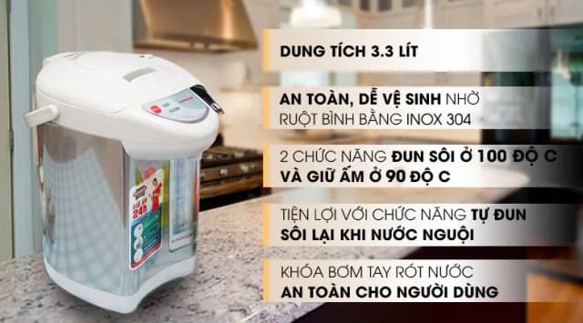 So sánh giá Bình thủy điện Sunhouse SHD1533 3.3 lít rẻ nhất? - Ảnh 8