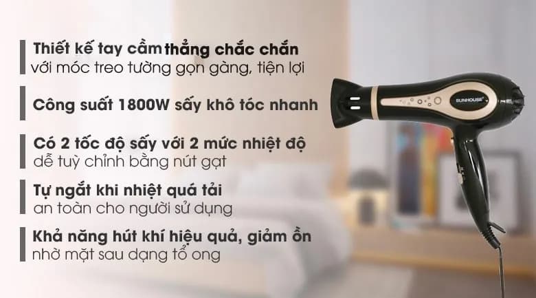 Máy sấy tóc Sunhouse SHD2317 - Giá rẻ nhất hôm nay - Ảnh 14