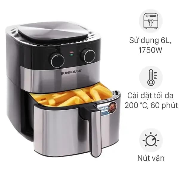 So sánh giá Nồi chiên không dầu Sunhouse 6 lít SHD4026 rẻ nhất? - Ảnh 10
