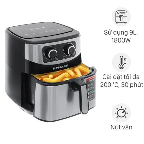 Nồi chiên không dầu Sunhouse 9 lít SHD4035 - Ảnh 5