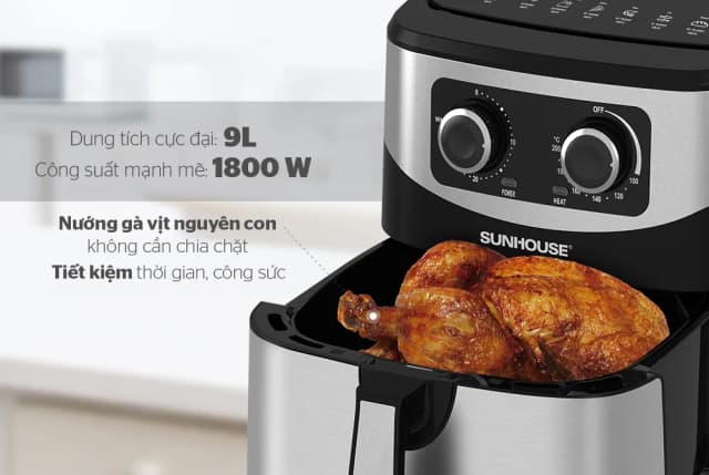 Top 1 so sánh giá Nồi chiên không dầu Sunhouse 9 lít SHD4035 - Tìm sản phẩm giá rẻ nhất - Ảnh 11