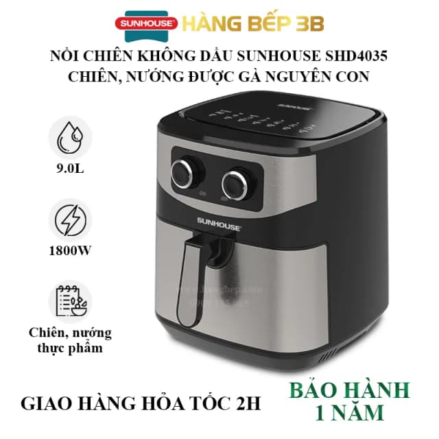 Top 1 so sánh giá Nồi chiên không dầu Sunhouse 9 lít SHD4035 - Tìm sản phẩm giá rẻ nhất - Ảnh 13