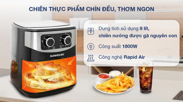 Top 1 so sánh giá Nồi chiên không dầu Sunhouse 9 lít SHD4035 - Tìm sản phẩm giá rẻ nhất - Ảnh 16