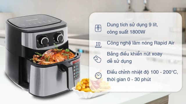 Top 1 so sánh giá Nồi chiên không dầu Sunhouse 9 lít SHD4035 - Tìm sản phẩm giá rẻ nhất - Ảnh 4