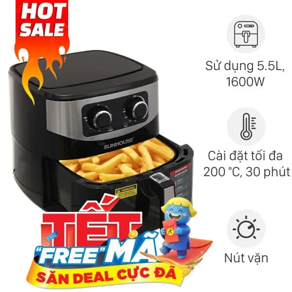 So sánh giá Nồi chiên không dầu Sunhouse 6 lít SHD4062 rẻ nhất? - Ảnh 14