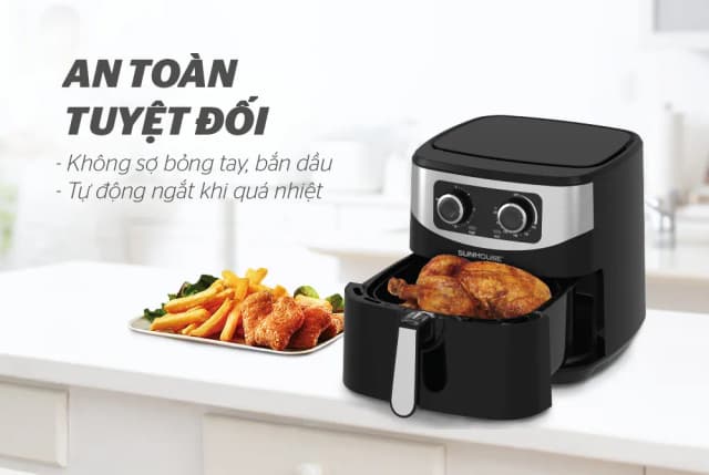 So sánh giá Nồi chiên không dầu Sunhouse 6 lít SHD4062 rẻ nhất? - Ảnh 6