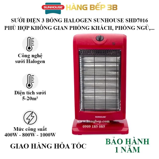 So sánh giá Quạt sưởi halogen Sunhouse SHD7016 rẻ nhất? - Ảnh 8