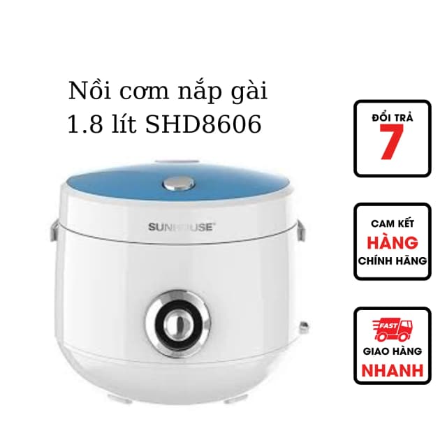 So sánh giá Nồi cơm nắp gài Sunhouse 1.8 lít SHD8606 rẻ nhất? - Ảnh 12