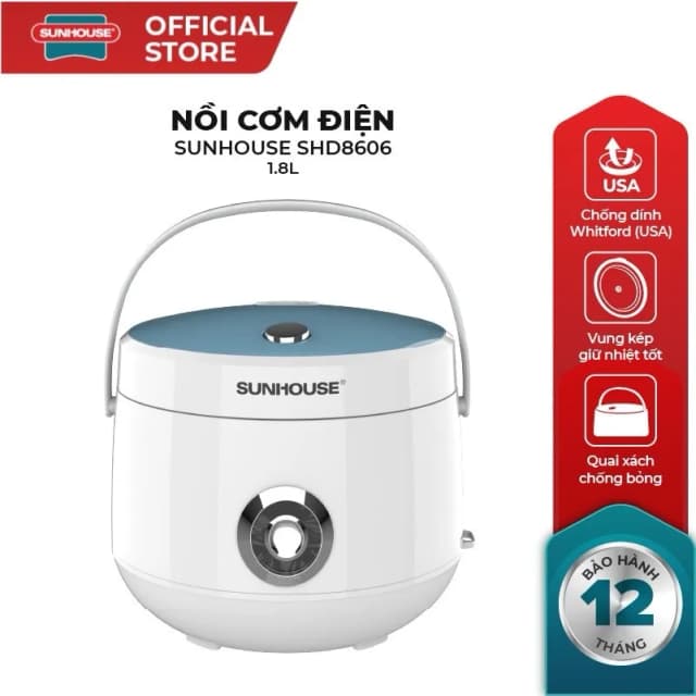 So sánh giá Nồi cơm nắp gài Sunhouse 1.8 lít SHD8606 rẻ nhất? - Ảnh 5