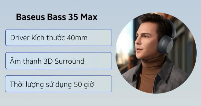 So sánh giá Tai nghe Bluetooth Chụp Tai Baseus Bass 35 Max rẻ nhất? - Ảnh 17