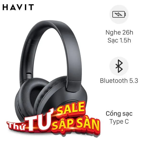 Tai nghe Bluetooth Chụp Tai Havit H663BT - Giá rẻ nhất hôm nay - Ảnh 14