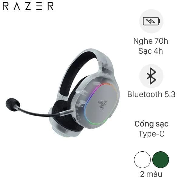 Tai nghe Bluetooth Chụp Tai Razer Barracuda X Chroma Phantom - Ảnh 12