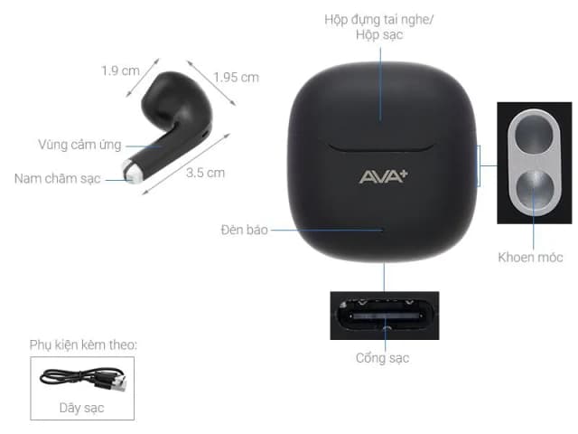 Top 1 so sánh giá Tai nghe Bluetooth True Wireless AVA+ FreeGo A20 - Tìm sản phẩm giá rẻ nhất - Ảnh 3