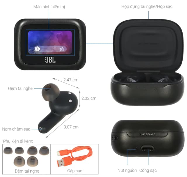 So sánh giá Tai nghe Bluetooth True Wireless JBL Live Beam 3 rẻ nhất? - Ảnh 4