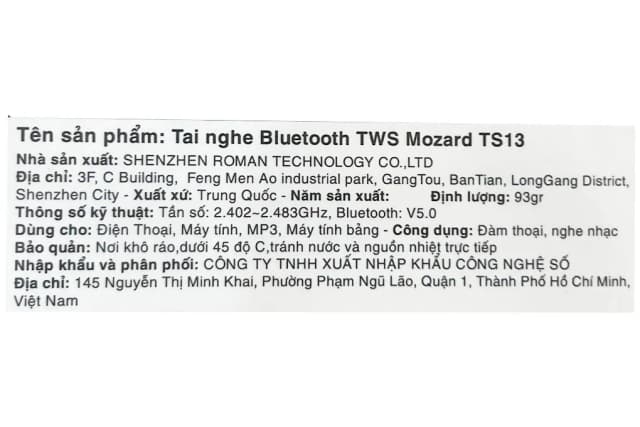 Top 1 so sánh giá Tai nghe Bluetooth True Wireless Mozard TS13 - Tìm sản phẩm giá rẻ nhất - Ảnh 15