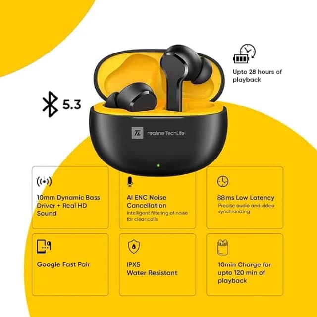 So sánh giá Tai nghe Bluetooth True Wireless realme TechLife Buds rẻ nhất? - Ảnh 19
