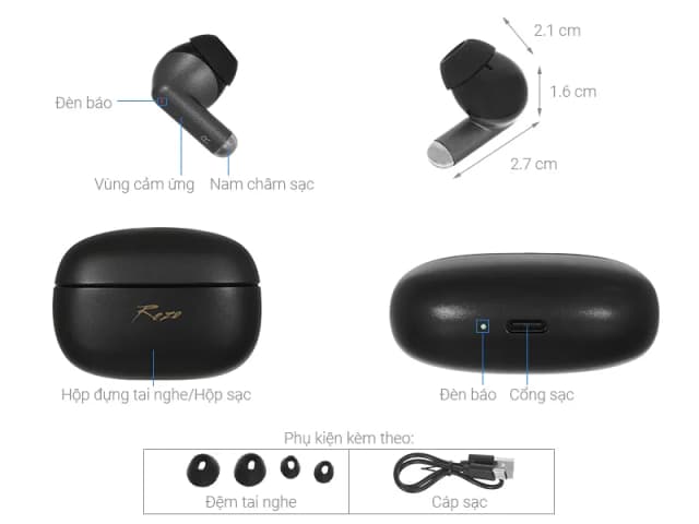 So sánh giá Tai nghe Bluetooth True Wireless Rezo K50 rẻ nhất? - Ảnh 4