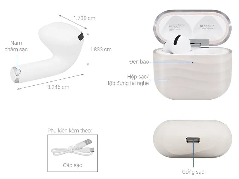 So sánh giá Tai nghe Bluetooth True Wireless Rezo Wave - Tìm sản phẩm giá rẻ nhất - Ảnh 3
