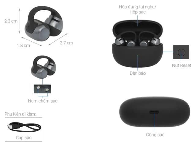 So sánh giá Tai nghe Bluetooth True Wireless Shokz E310 OPENDOTS ONE rẻ nhất? - Ảnh 3