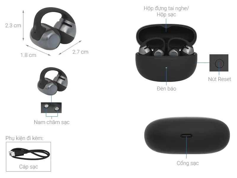 So sánh giá Tai nghe Bluetooth True Wireless Shokz E310 OPENDOTS ONE - Tìm sản phẩm giá rẻ nhất - Ảnh 3