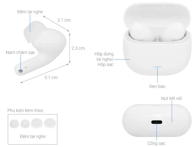 So sánh giá Tai nghe Bluetooth True Wireless Xiaomi Redmi Buds 8 Lite rẻ nhất? - Ảnh 3