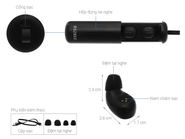 So sánh giá Tai nghe Bluetooth True Wireless Mozard AT5 rẻ nhất? - Ảnh 12