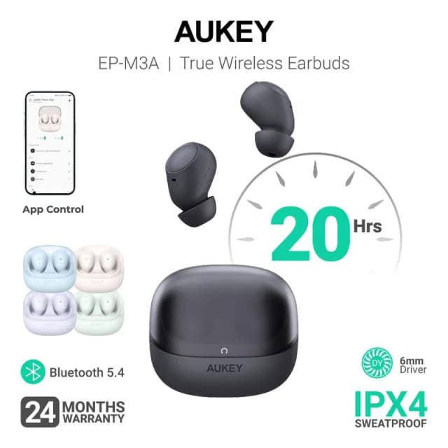 Top 1 so sánh giá Tai nghe Bluetooth True Wireless Aukey EP-M3A - Tím - Tìm sản phẩm giá rẻ nhất - Ảnh 5