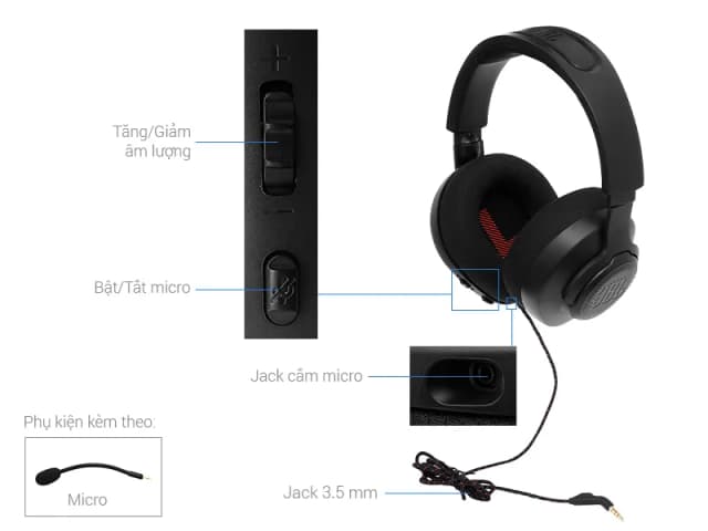 So sánh giá Tai nghe Chụp Tai Gaming JBL Quantum QTum100M2 rẻ nhất? - Ảnh 5