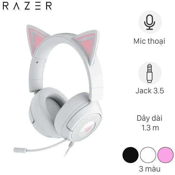 Tai nghe Chụp Tai Gaming Razer Kraken Kitty V3 X - Ảnh 6