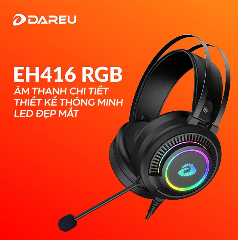 Tai nghe Chụp Tai USB DAREU EH416 RGB - Giá rẻ nhất hôm nay - Ảnh 2