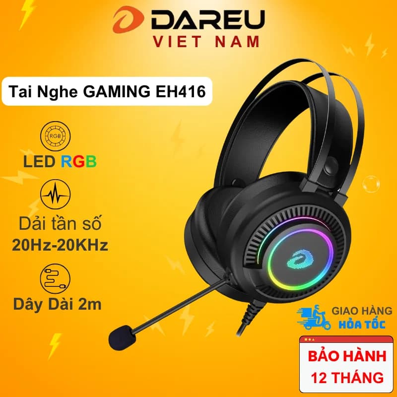 Tai nghe Chụp Tai USB DAREU EH416 RGB - Giá rẻ nhất hôm nay - Ảnh 16