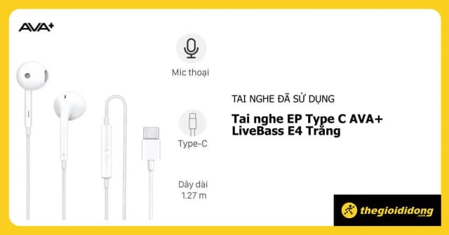 So sánh giá Tai nghe Có dây Type C AVA+ LiveBass E4 rẻ nhất? - Ảnh 9