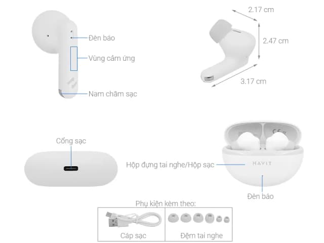 So sánh giá Tai nghe Bluetooth True Wireless Havit TW986 rẻ nhất? - Ảnh 3