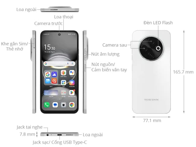 Điện thoại Tecno Spark 30C 6GB/128GB - 6