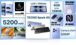 Điện thoại Tecno Spark 40 6GB/128GB - Giá rẻ nhất hôm nay - Ảnh 9