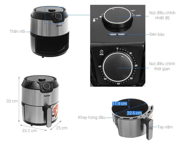 So sánh giá Nồi chiên không dầu Tefal 4.2 lít EY201D15 rẻ nhất? - Ảnh 13