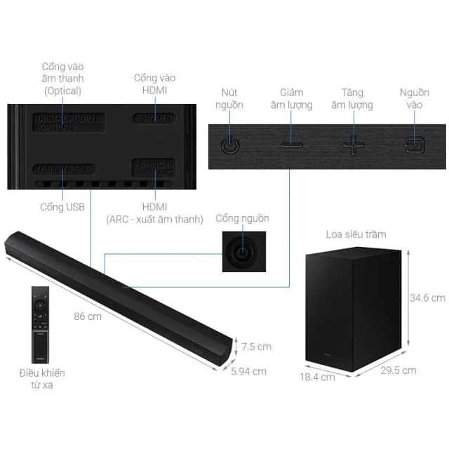 Top 1 so sánh giá Bộ loa thanh Samsung HW-B550 410W - Tìm sản phẩm giá rẻ nhất - Ảnh 16