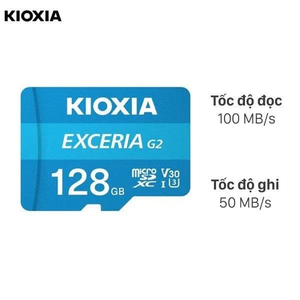 Thẻ nhớ chuyên Camera Kioxia MicroSD 128GB Class 10_U3 - Giá rẻ nhất hôm nay - Ảnh 1