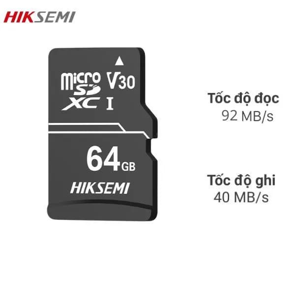 Thẻ nhớ HIKSEMI MicroSD 64GB Class 10_U1 - Giá rẻ nhất hôm nay - Ảnh 1