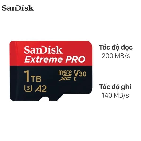 Thẻ nhớ Sandisk MicroSD 1TB Extreme Pro class 10_U3 - Giá rẻ nhất hôm nay - Ảnh 1