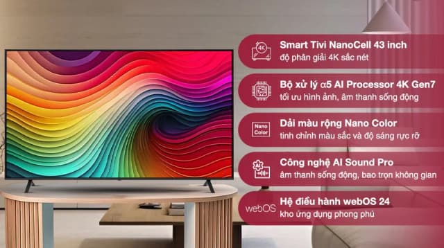 So sánh giá Smart Tivi NanoCell LG AI 4K 43 inch 43NANO81TSA rẻ nhất? - Ảnh 4