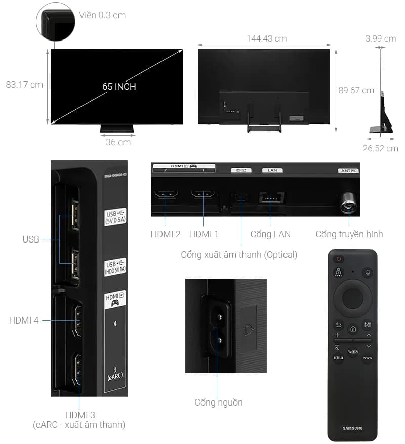 So sánh giá Smart Tivi OLED Samsung AI 4K 65 inch QA65S90D - Tìm sản phẩm giá rẻ nhất - Ảnh 14