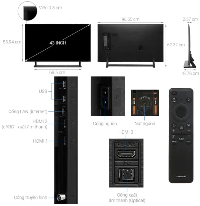 So sánh giá Smart Tivi QLED Samsung 4K 43 inch QA43Q65D rẻ nhất? - Ảnh 13