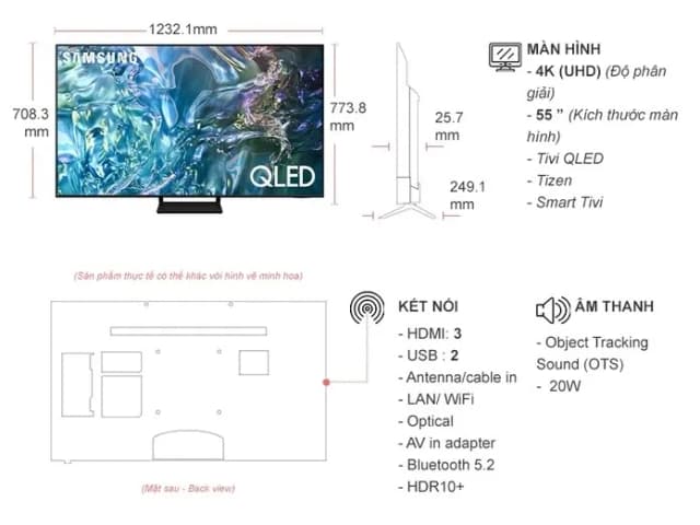 So sánh giá Smart Tivi QLED Samsung 4K 55 inch QA55Q65D rẻ nhất? - Ảnh 17