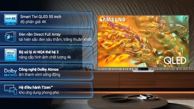 So sánh giá Smart Tivi QLED Samsung AI 4K 55 inch QA55Q80D rẻ nhất? - Ảnh 5