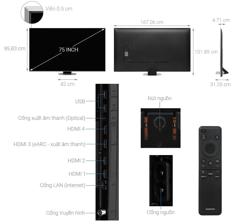 Smart Tivi QLED Samsung AI 4K 75 inch QA75Q80D - Giá rẻ nhất hôm nay - Ảnh 19