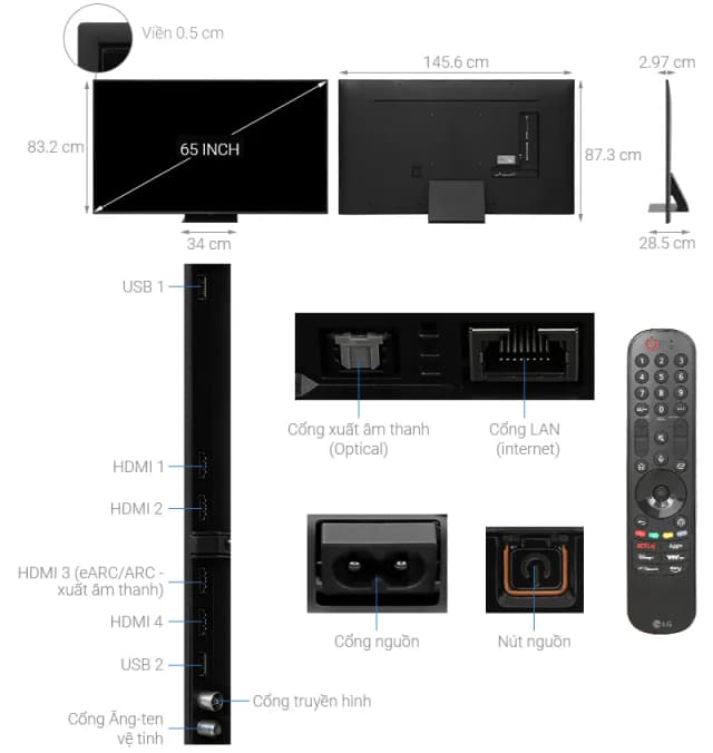 So sánh giá Smart Tivi QNED LG AI 4K 65 inch 65QNED86TSA rẻ nhất? - Ảnh 9