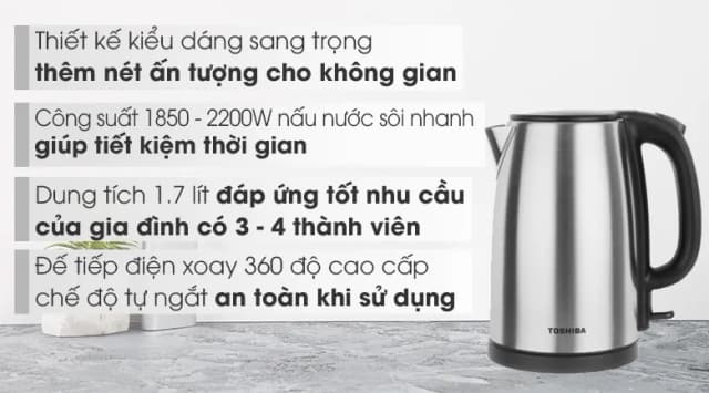 So sánh giá Bình đun siêu tốc Toshiba 1.7 lít KT-17SH2NV rẻ nhất? - Ảnh 19