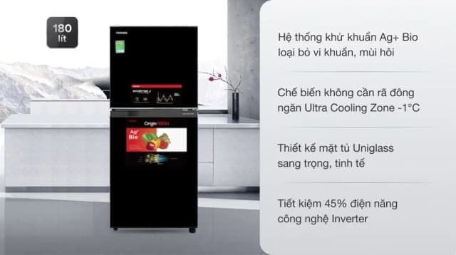 So sánh giá Tủ lạnh Toshiba Inverter 180 lít GR-B22VU UKG rẻ nhất? - Ảnh 9